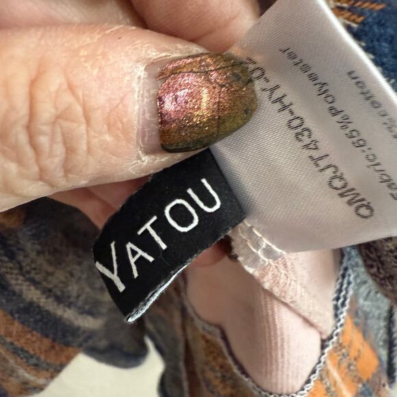 Upcycled Shacket with Sammy Hagar Graphic & Flannel Accents Size M - Picture 8 of 11